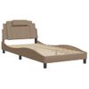 Cama Para Adulto | Cama Individual | Estructura De Cama Cabecero Cuero Sintético Capuchino 100x200cm Cfw553738