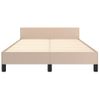 Cama Matrimonial | Cama Para Adultos | Estructura De Cama Cabecero Cuero Sintético Capuchino 120x200cm Cfw439829