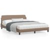 Cama Matrimonial | Cama Para Adultos | Estructura De Cama Cabecero Cuero Sintético Capuchino 160x200cm Cfw527545