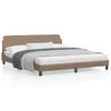 Cama Matrimonial | Cama Para Adultos | Estructura De Cama Cabecero Cuero Sintético Capuchino 180x200cm Cfw633684