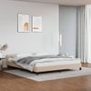 Cama Matrimonial | Cama Para Adultos | Estructura De Cama Cabecero Cuero Sintético Capuchino 180x200cm Cfw460182