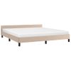 Cama Matrimonial | Cama Para Adultos | Estructura De Cama Cabecero Cuero Sintético Capuchino 180x200cm Cfw460182