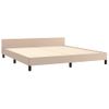 Cama Matrimonial | Cama Para Adultos | Estructura De Cama Cabecero Cuero Sintético Capuchino 180x200cm Cfw460182