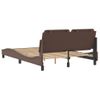 Cama Matrimonial | Cama Para Adultos | Estructura De Cama Cabecero Cuero Sintético Marrón 120x200 Cm Cfw46970