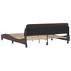 Cama Matrimonial | Cama Para Adultos | Estructura De Cama Cabecero Cuero Sintético Marrón 180x200 Cm Cfw517957