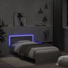 Cama Para Adulto | Cama Individual | Estructura De Cama Cabecero Luces Led Gris Sonoma 100x200 Cm Cfw436503