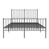 Cama Matrimonial | Cama Para Adultos | Estructura De Cama Cabecero Y Pie De Cama Metal Negro 135x190cm Cfw638615