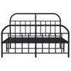 Cama Matrimonial | Cama Para Adultos | Estructura De Cama Cabecero Y Pie De Cama Metal Negro 135x190cm Cfw611472