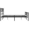 Cama Matrimonial | Cama Para Adultos | Estructura De Cama Cabecero Y Estribo Metal Negro 140x190 Cm Cfw359819