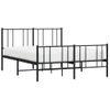 Cama Matrimonial | Cama Para Adultos | Estructura De Cama Cabecero Y Pie De Cama Metal Negro 140x200cm Cfw527253