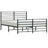 Cama Matrimonial | Cama Para Adultos | Estructura De Cama Cabecero Y Pie De Cama Metal Negro 140x200cm Cfw976197