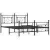 Cama Matrimonial | Cama Para Adultos | Estructura De Cama Cabecero Y Pie De Cama Metal Negro 150x200cm Cfw945862