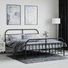 Cama Matrimonial | Cama Para Adultos | Estructura De Cama Cabecero Y Pie De Cama Metal Negro 160x200cm Cfw494342