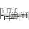 Cama Matrimonial | Cama Para Adultos | Estructura De Cama Cabecero Y Pie De Cama Metal Negro 160x200cm Cfw605627