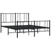 Cama Matrimonial | Cama Para Adultos | Estructura De Cama Cabecero Y Pie De Cama Metal Negro 160x200cm Cfw339620