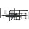 Cama Matrimonial | Cama Para Adultos | Estructura De Cama Cabecero Y Pie De Cama Metal Negro 160x200cm Cfw641802