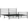 Cama Matrimonial | Cama Para Adultos | Estructura De Cama Cabecero Y Pie De Cama Metal Negro 180x200cm Cfw702220