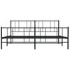 Cama Matrimonial | Cama Para Adultos | Estructura De Cama Cabecero Y Pie De Cama Metal Negro 180x200cm Cfw466086