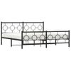 Cama Matrimonial | Cama Para Adultos | Estructura De Cama Cabecero Y Estribo Metal Negro 180x200 Cm Cfw212363