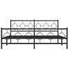 Cama Matrimonial | Cama Para Adultos | Estructura De Cama Cabecero Y Estribo Metal Negro 180x200 Cm Cfw212363