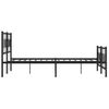 Cama Matrimonial | Cama Para Adultos | Estructura De Cama Cabecero Y Estribo Metal Negro 180x200 Cm Cfw212363