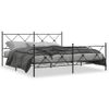 Cama Matrimonial | Cama Para Adultos | Estructura De Cama Cabecero Y Estribo Metal Negro 180x200 Cm Cfw45359