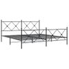 Cama Matrimonial | Cama Para Adultos | Estructura De Cama Cabecero Y Estribo Metal Negro 180x200 Cm Cfw45359