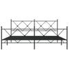 Cama Matrimonial | Cama Para Adultos | Estructura De Cama Cabecero Y Estribo Metal Negro 180x200 Cm Cfw45359