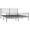 Cama Matrimonial | Cama Para Adultos | Estructura De Cama Cabecero Y Pie De Cama Metal Negro 180x200cm Cfw401262