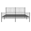 Cama Matrimonial | Cama Para Adultos | Estructura De Cama Cabecero Y Pie De Cama Metal Negro 180x200cm Cfw401262