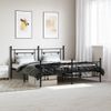 Cama Matrimonial | Cama Para Adultos | Estructura De Cama Cabecero Y Pie De Cama Metal Negro 183x213cm Cfw954601