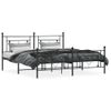 Cama Matrimonial | Cama Para Adultos | Estructura De Cama Cabecero Y Pie De Cama Metal Negro 183x213cm Cfw954601