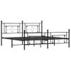 Cama Matrimonial | Cama Para Adultos | Estructura De Cama Cabecero Y Pie De Cama Metal Negro 183x213cm Cfw954601