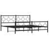 Cama Matrimonial | Cama Para Adultos | Estructura De Cama Cabecero Y Estribo Metal Negro 183x213 Cm Cfw545412