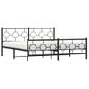 Cama Matrimonial | Cama Para Adultos | Estructura De Cama Cabecero Y Estribo Metal Negro 183x213 Cm Cfw545412