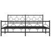 Cama Matrimonial | Cama Para Adultos | Estructura De Cama Cabecero Y Estribo Metal Negro 183x213 Cm Cfw545412