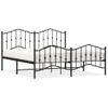 Cama Matrimonial | Cama Para Adultos | Estructura De Cama Cabecero Y Pie De Cama Metal Negro 183x213cm Cfw256297