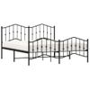 Cama Matrimonial | Cama Para Adultos | Estructura De Cama Cabecero Y Pie De Cama Metal Negro 183x213cm Cfw256297