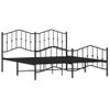 Cama Matrimonial | Cama Para Adultos | Estructura De Cama Cabecero Y Pie De Cama Metal Negro 183x213cm Cfw256297