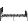 Cama Matrimonial | Cama Para Adultos | Estructura De Cama Cabecero Y Pie De Cama Metal Negro 183x213cm Cfw256297