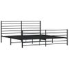 Cama Matrimonial | Cama Para Adultos | Estructura De Cama Cabecero Y Pie De Cama Metal Negro 183x213cm Cfw437065