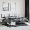 Cama Matrimonial | Cama Para Adultos | Estructura De Cama Cabecero Y Pie De Cama Metal Negro 183x213cm Cfw961466