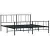 Cama Matrimonial | Cama Para Adultos | Estructura De Cama Cabecero Y Pie De Cama Metal Negro 183x213cm Cfw961466