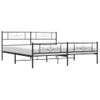 Cama Matrimonial | Cama Para Adultos | Estructura De Cama Cabecero Y Pie De Cama Metal Negro 183x213cm Cfw394238