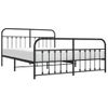 Cama Matrimonial | Cama Para Adultos | Estructura De Cama Cabecero Y Pie De Cama Metal Negro 183x213cm Cfw223520