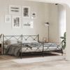 Cama Matrimonial | Cama Para Adultos | Estructura De Cama Cabecero Y Estribo Metal Negro 193x203 Cm Cfw74614