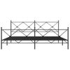 Cama Matrimonial | Cama Para Adultos | Estructura De Cama Cabecero Y Estribo Metal Negro 193x203 Cm Cfw74614