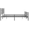 Cama Matrimonial | Cama Para Adultos | Estructura De Cama Cabecero Y Estribo Metal Negro 193x203 Cm Cfw57027