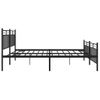 Cama Matrimonial | Cama Para Adultos | Estructura De Cama Cabecero Y Pie De Cama Metal Negro 193x203cm Cfw926674