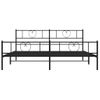 Cama Matrimonial | Cama Para Adultos | Estructura De Cama Cabecero Y Pie De Cama Metal Negro 193x203cm Cfw749057